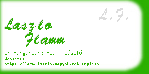 laszlo flamm business card
